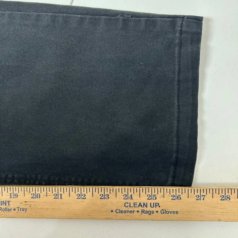 Armani Jeans Straight Leg Denim Mens 31x27 Black Made in Italy Eagle Logo